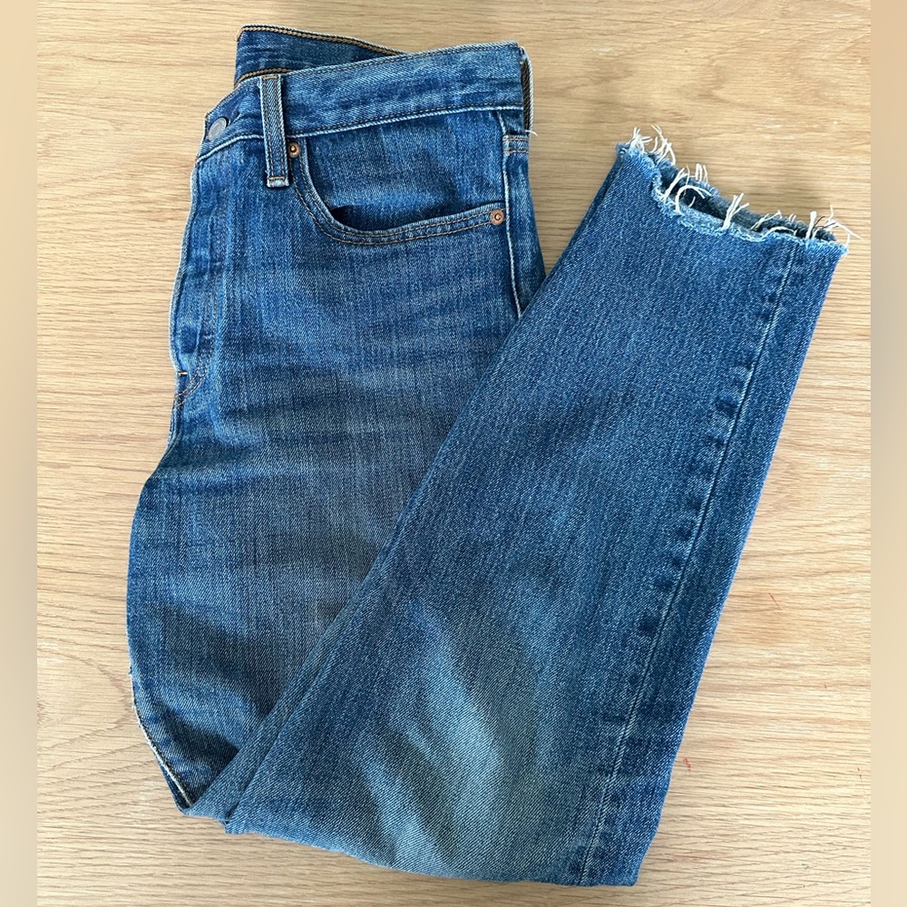 Levi's Wedgie Ankle Jeans - Dark Blue Sz 30